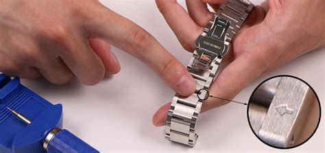 removing links from a breitling watch|Breitling watch strap link removal.